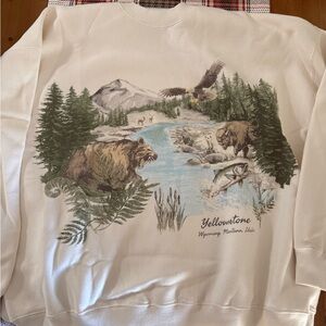 Abercrombie Yellowstone graphic crew sweatshirt